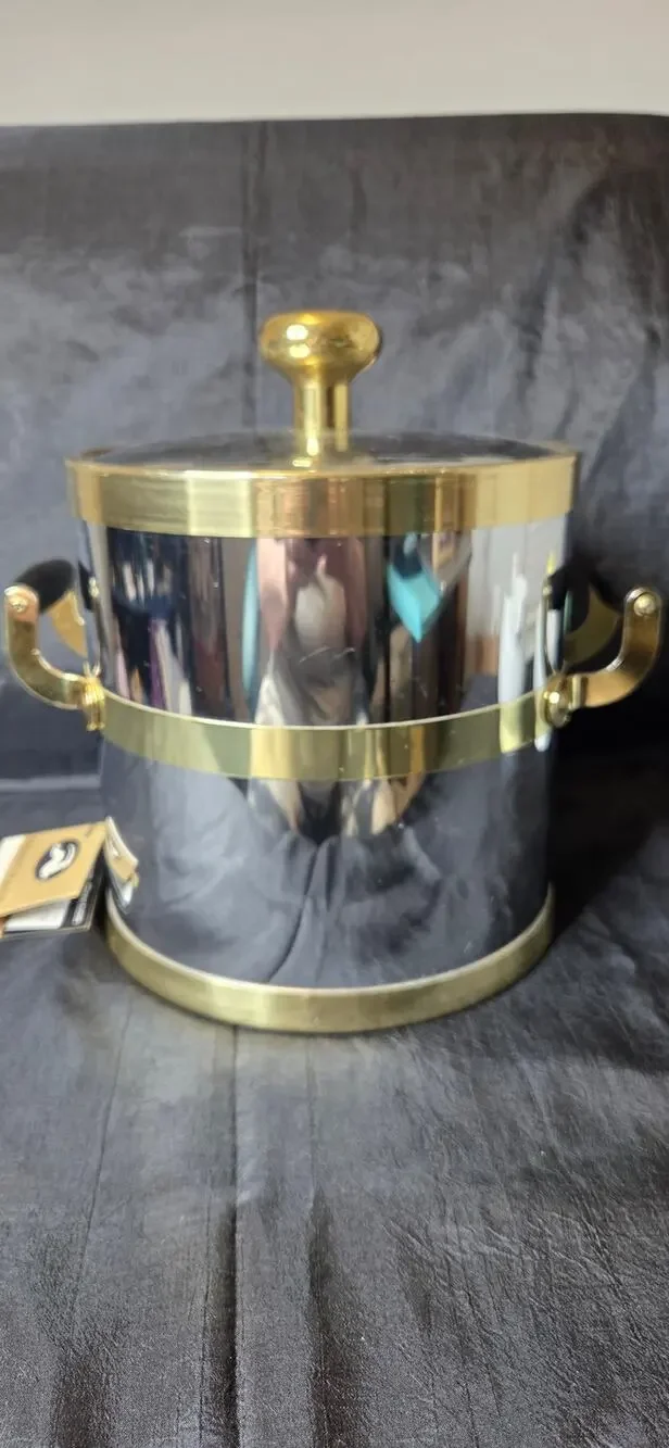 Kraftware Chrome Brass Ice Bucket